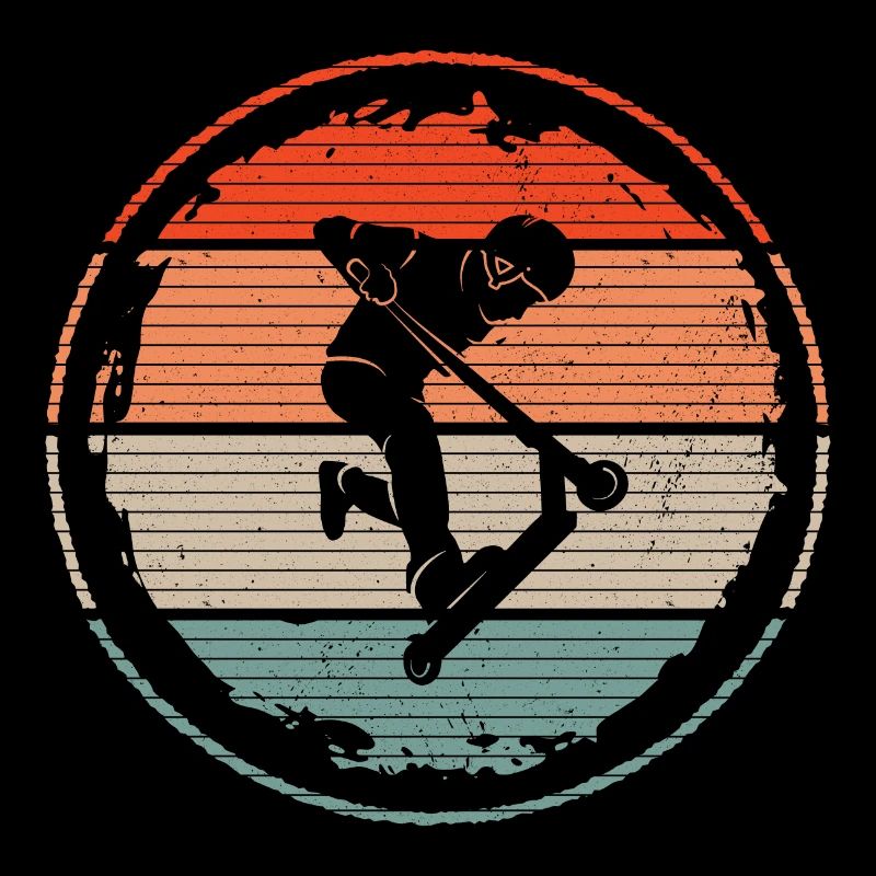 Kick Scooter Tricks Retro Boys Stunt Scooter