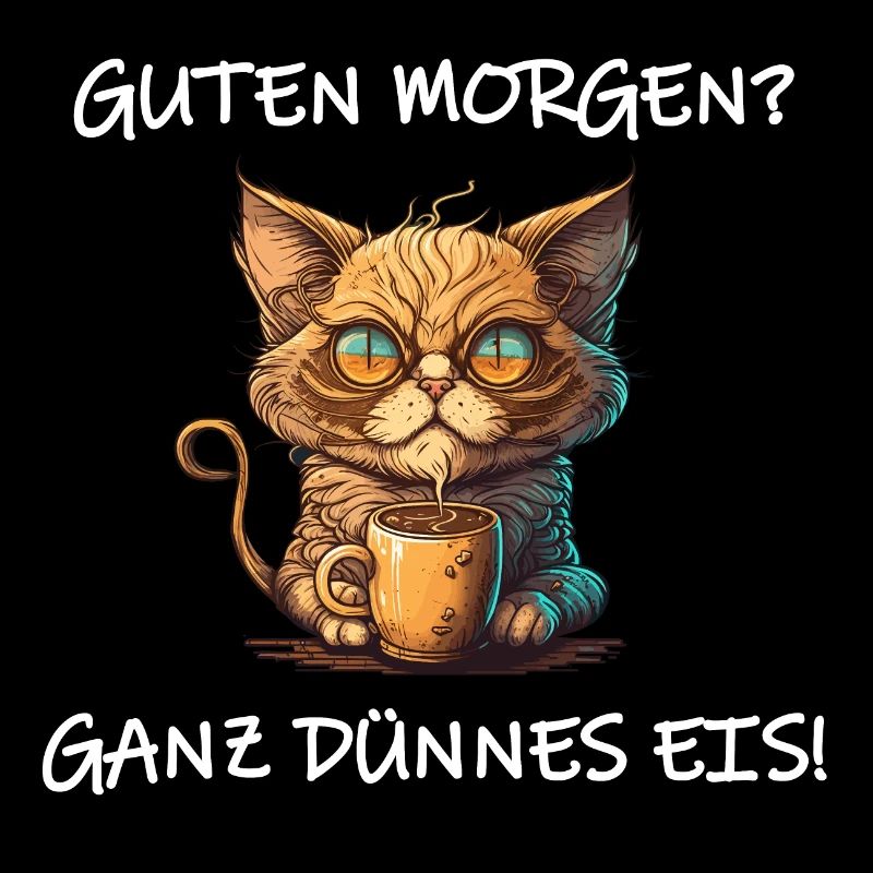 Guten Morgen Ganz Dünnes Eis Katze Statement