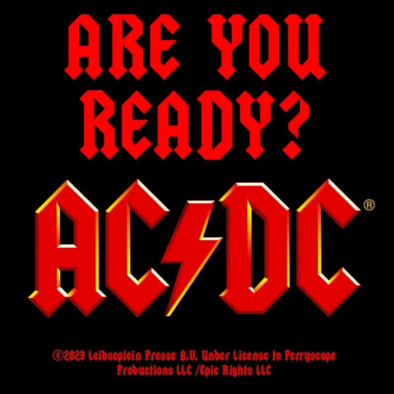 AC/DC Rotes Logo Are You Ready? Spruch