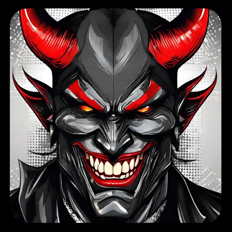 Evil grinning devil