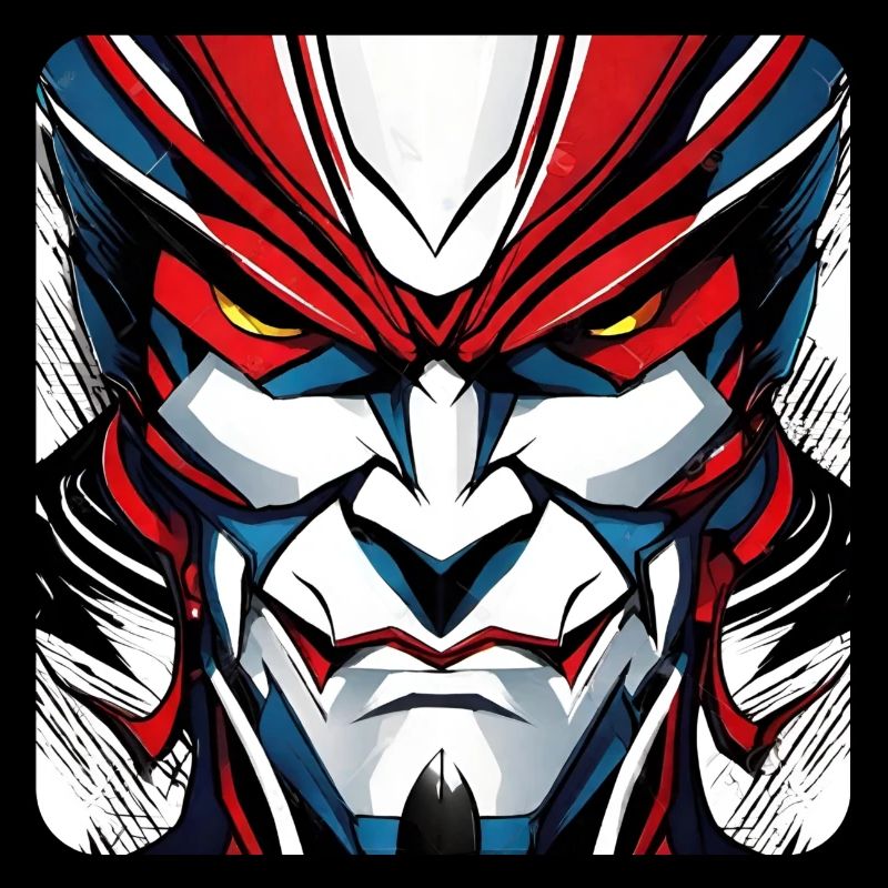 Cooles Superheld Gesicht Comic