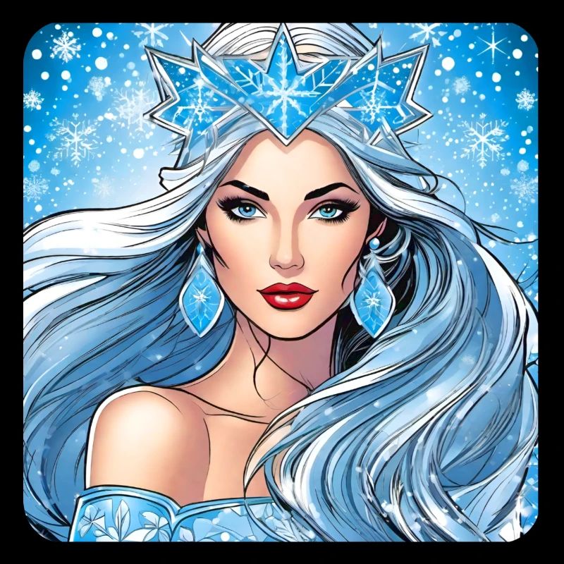 Winter Ice Queen avec cristaux de glace