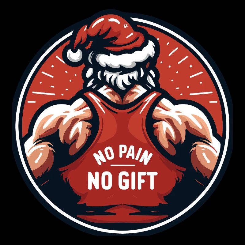 Santa Muscular Tee – festliche Motivation