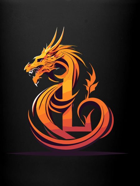 Lettre L avec dragon