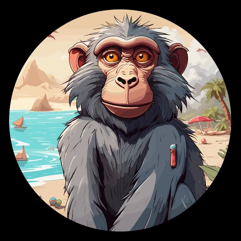 Monkey / Animal / Zoo / Babian / Wild / Comic