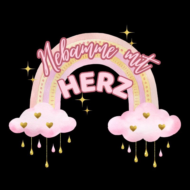 Hebamme mit Herz Regenbogen