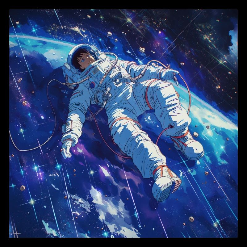 Années 80 Anime Guy Calmant Impression de mode de haute qualité