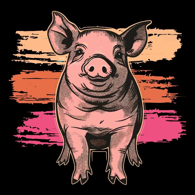 Mignon petit cochon vintage