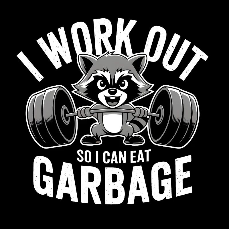 Waschbär - I work out so I can eat garbage