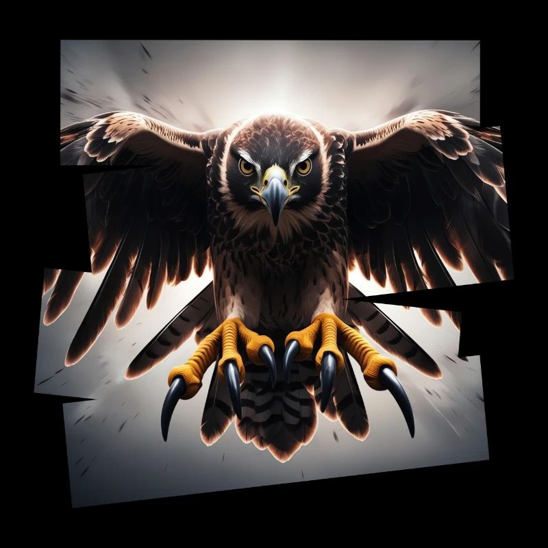 Attaque frontale de l’aigle
