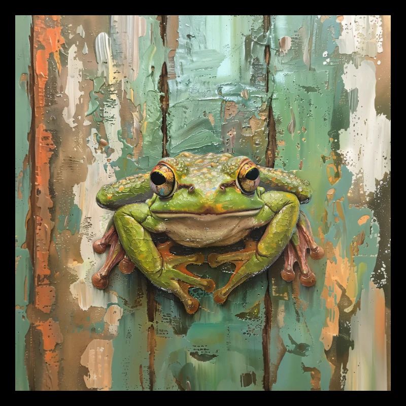 Frosch guckt