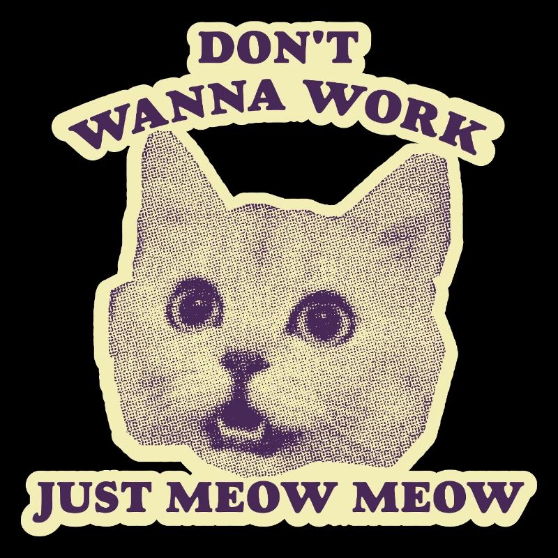 Ne veut pas travailler - Drôle de chat
