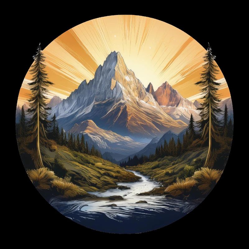 Mountains at sunrise