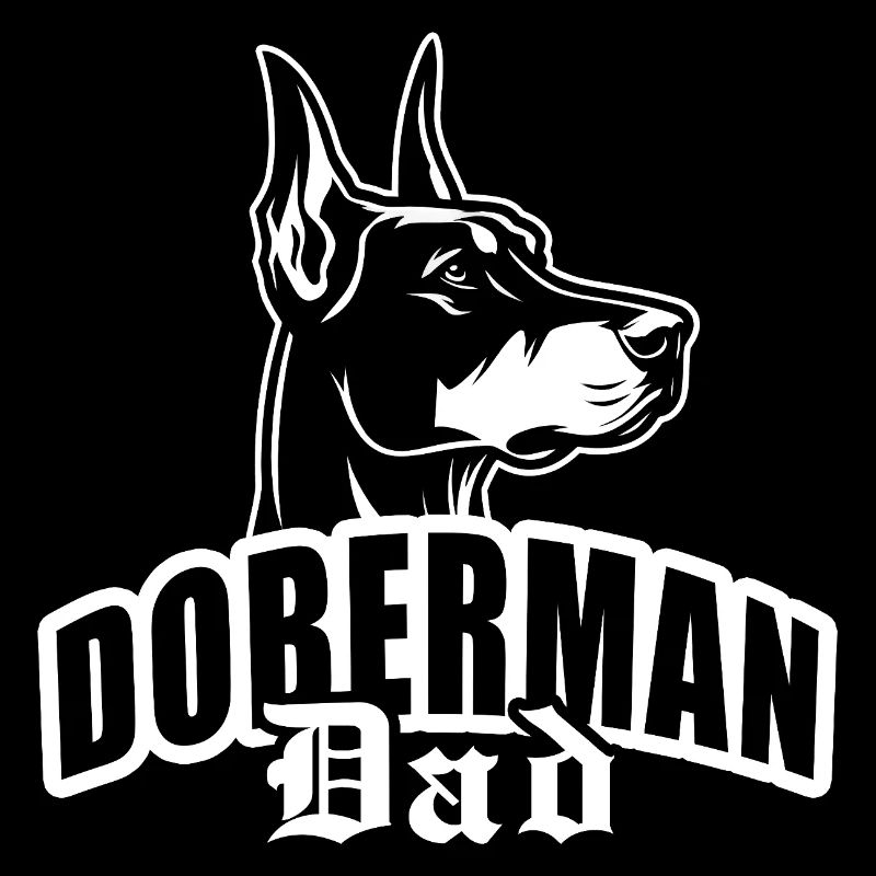 "Doberman Dad" mit Hundekopf