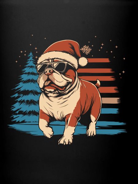 Cool bouledogue anglais Noël