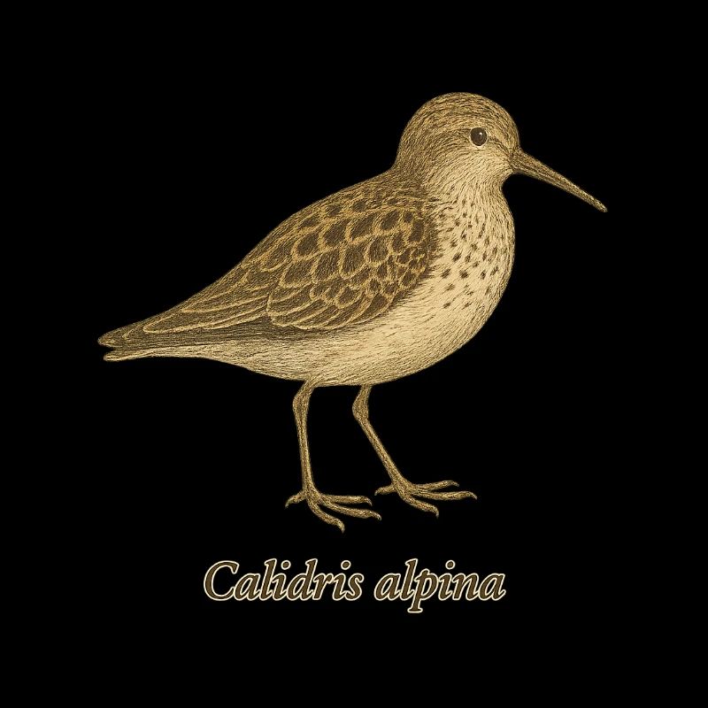 Bécasseau variable - Illustration vintage