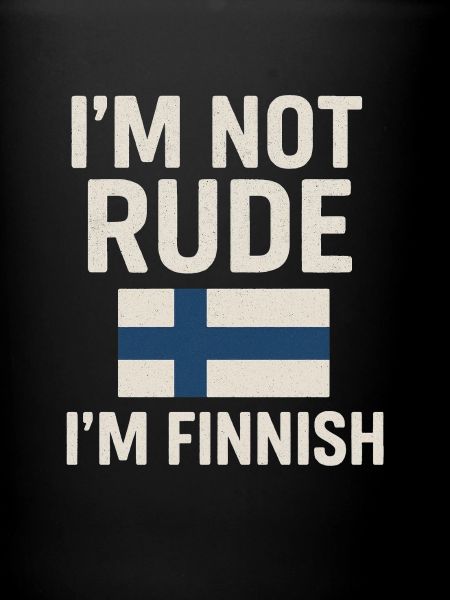 Drapeau finlandais. Pas impoli
