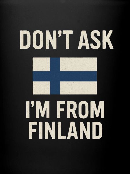 Finnish flag. Don't ask