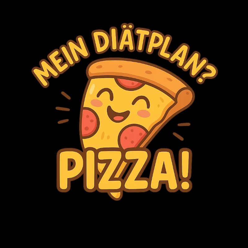 Lustiges Pizzamotiv mit Frage