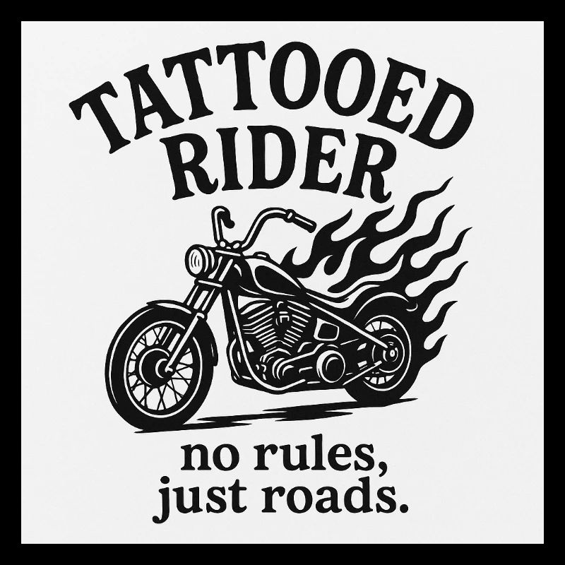 Conception de moto de pilote tatoué