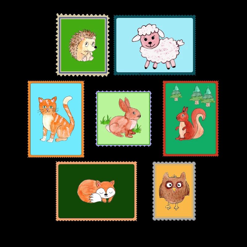 Biefmarken mit Tieren