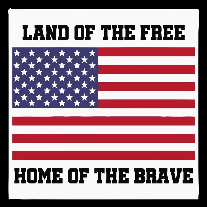 Patriotic American Flag with Bold Text