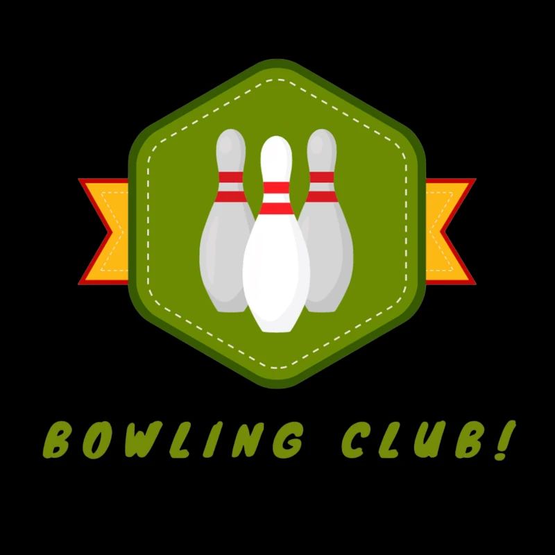 Retro Bowler Pin Abzeichen Design
