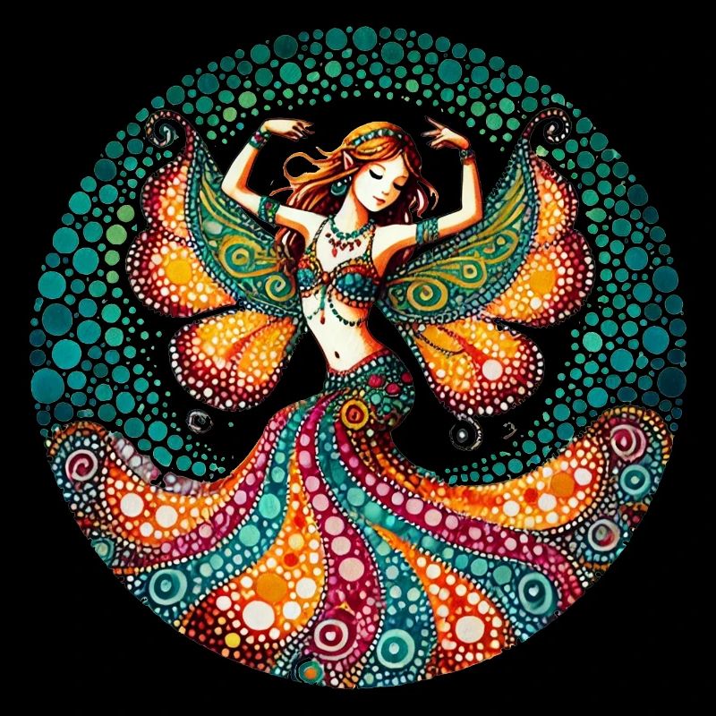 Danseuse du ventre papillon vibrante