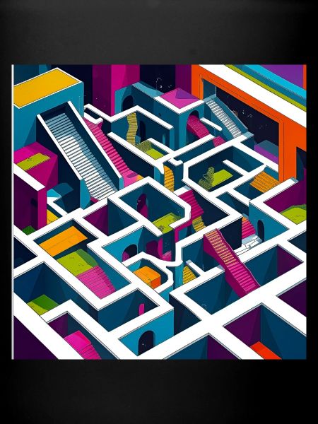 Labyrinthe géométrique abstrait