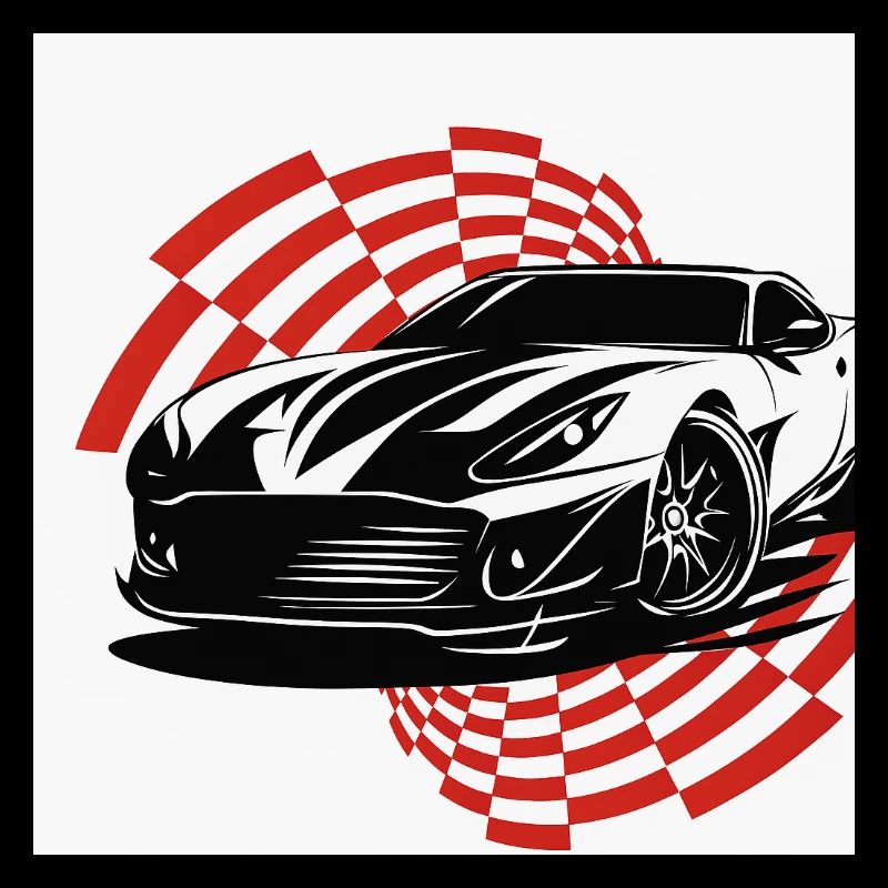 Ein Sportwagen mit dynamischem Stil