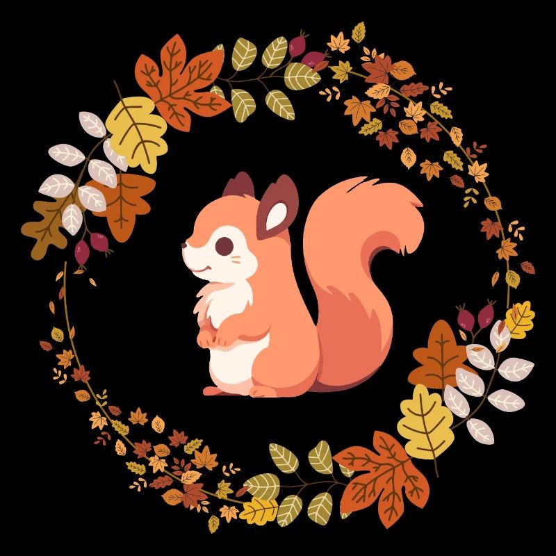 Eichhörnchen im Blätterkranz