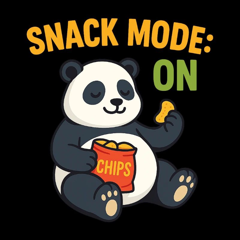 Conception du t-shirt Panda Snack Mode