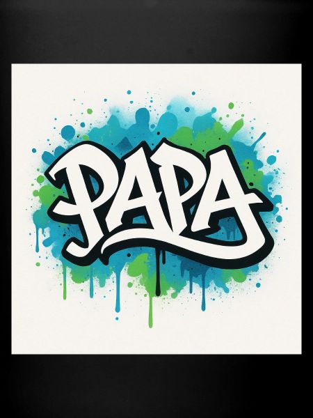 Graffiti Style Papa Illustration