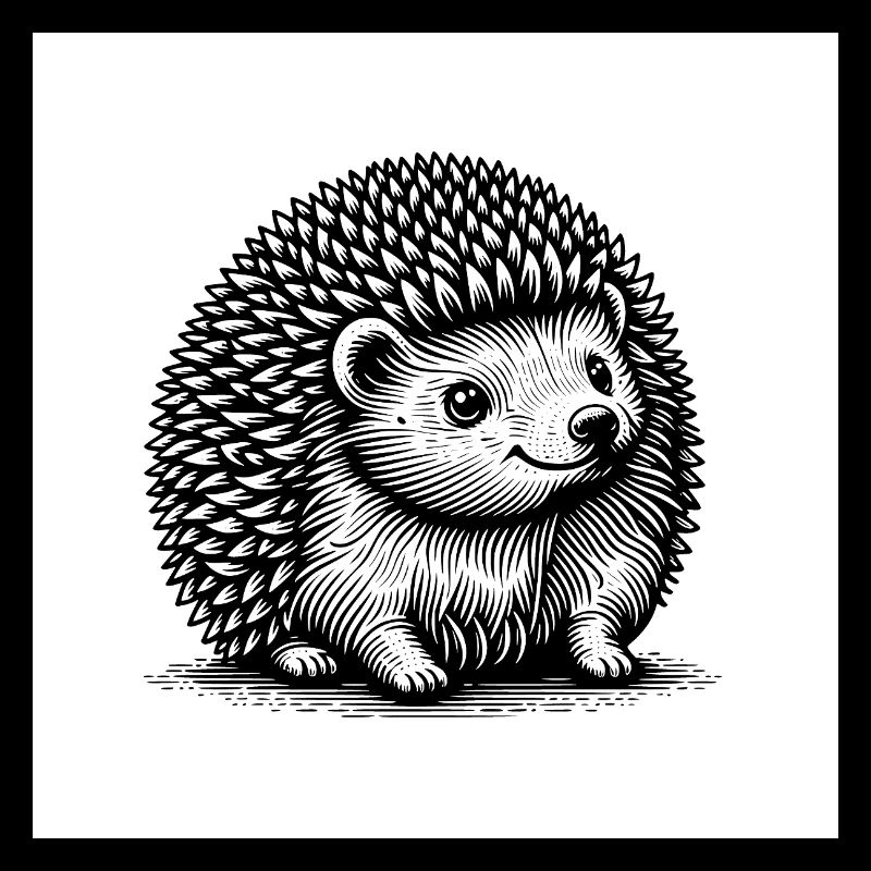 Playful hedgehog with a friendly look