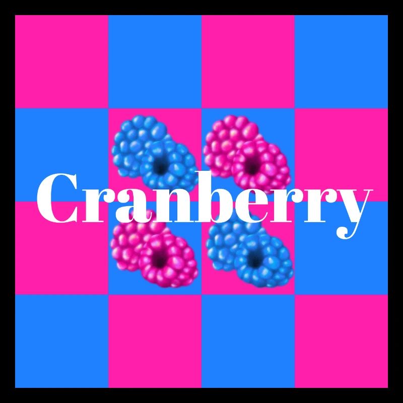 Vibrant berry patterns on color block background