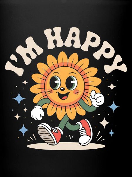 Retro Happy Sunflower