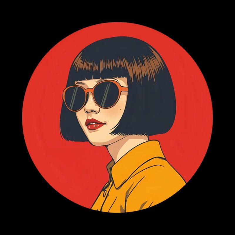 Kühne Retro-Ästhetik mit Sonnenbrille