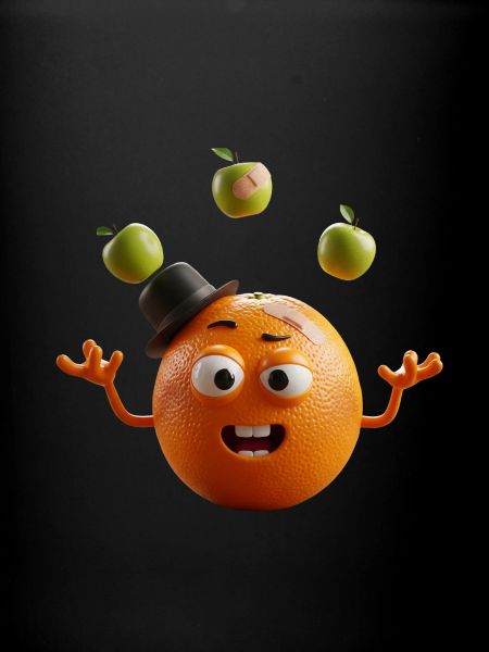Playful orange