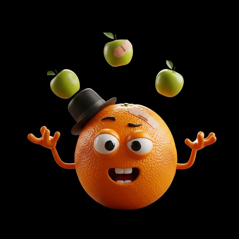 Playful orange