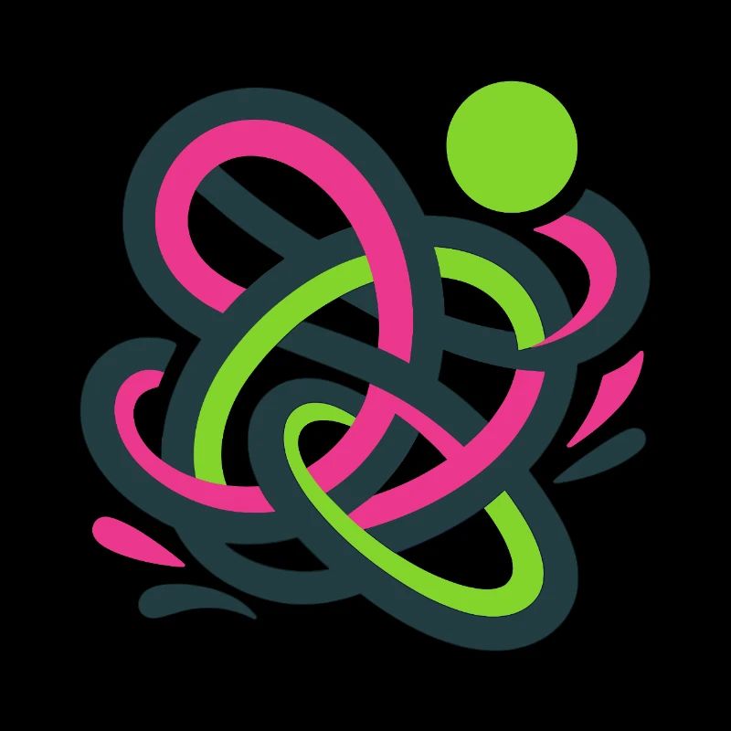 Boule colorée abstraite