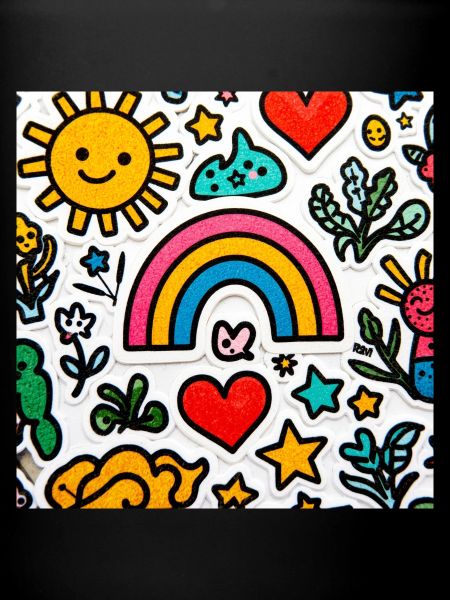 Cheerful doodle rainbow