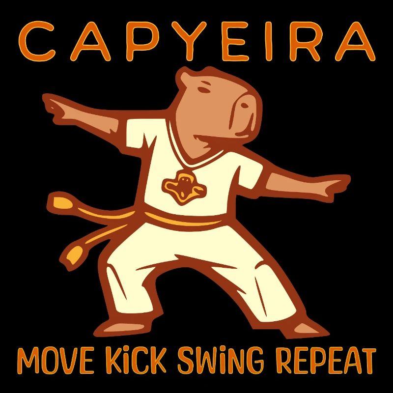 Capybara Martial Arts Dancing Design