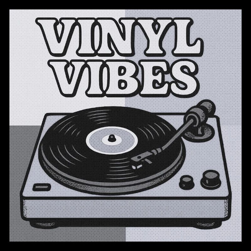 Vinyl Vibes Retro Turntable Design