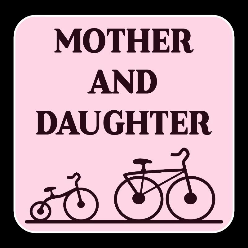 Fahrrad-Bond von Mutter und Tochter