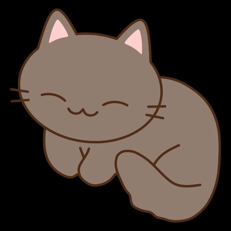Mignon chat souriant illustration
