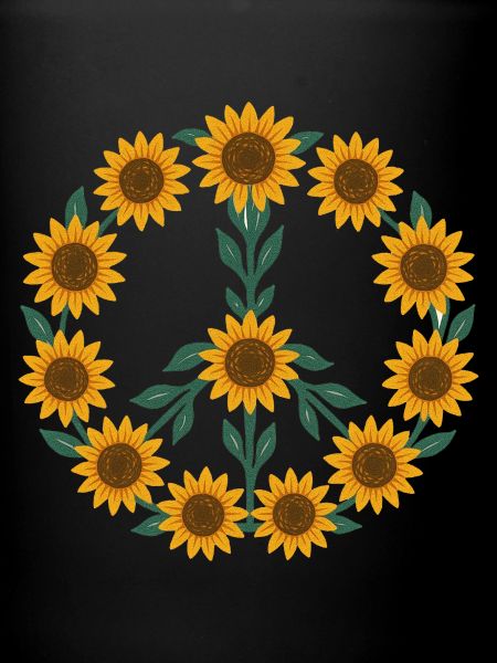 Sonnenblumen-Friedenssymbol-Design