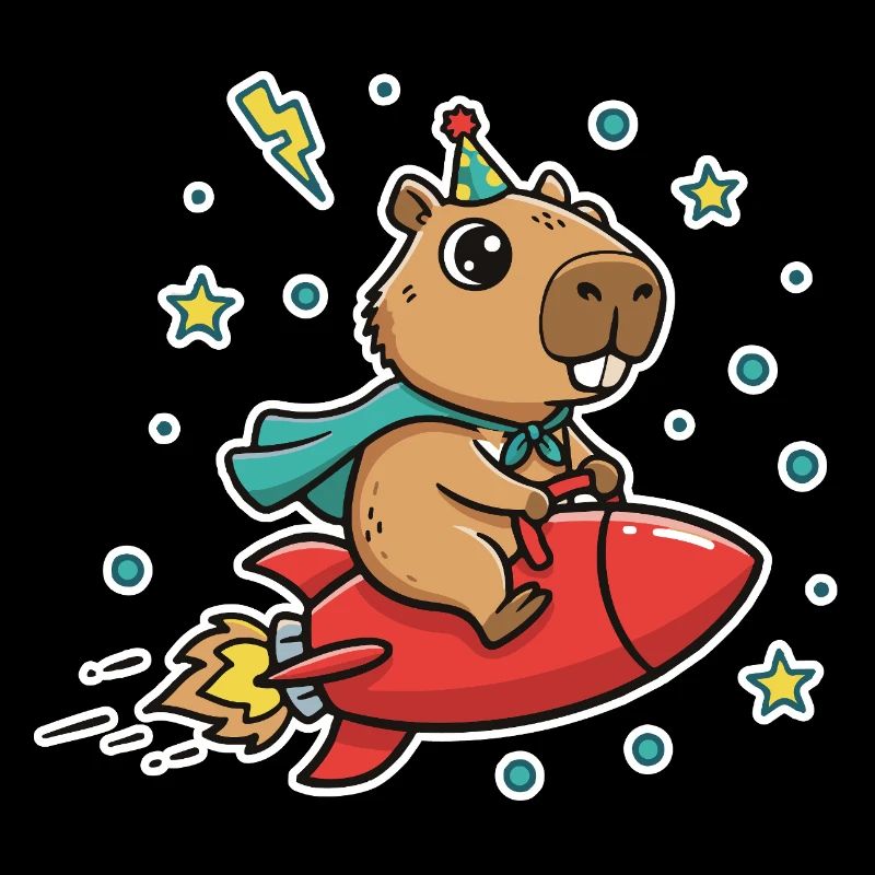 Capybara in Children's Rocket