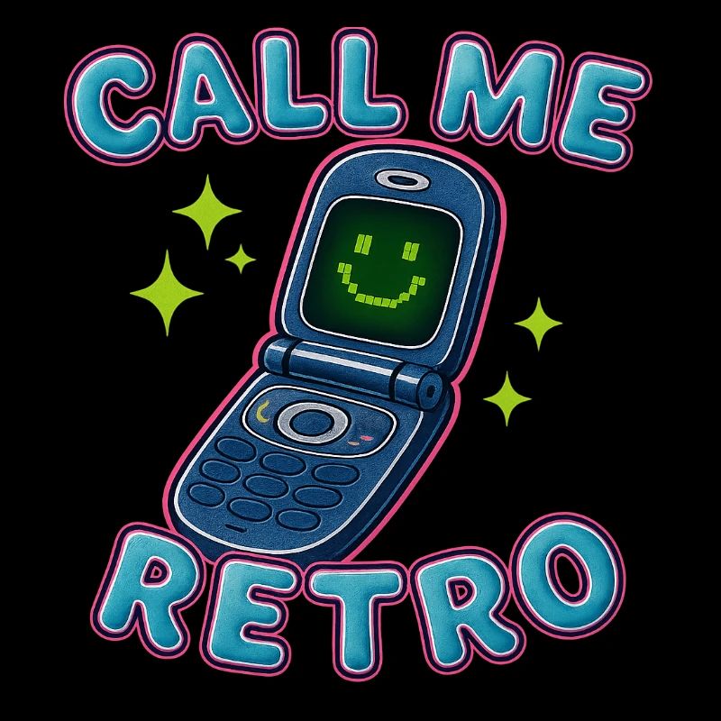 Rétro Flip Phone Call Me Design