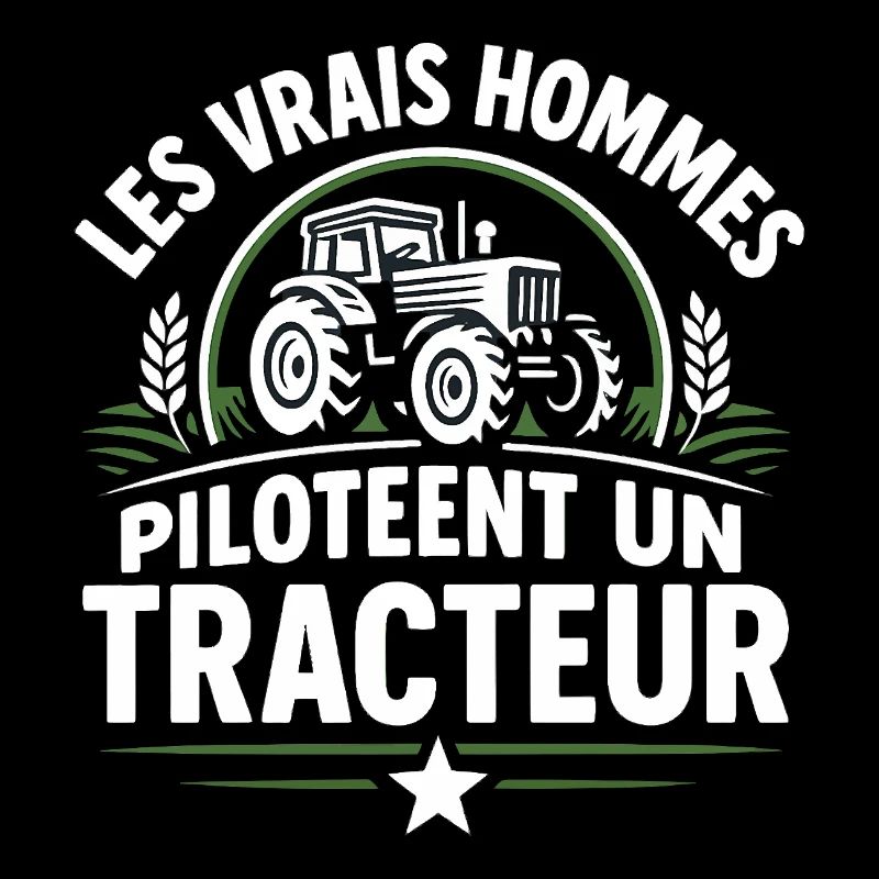 Echte Männer fahren einen Traktor