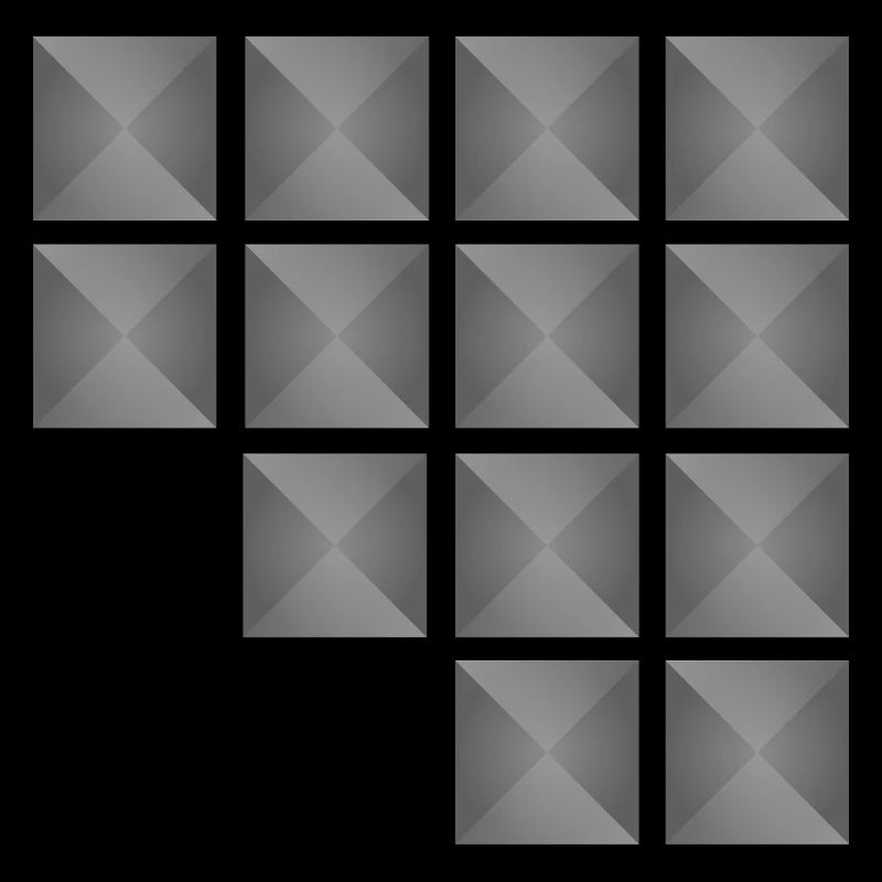 Minimalist Geometric Square Stud Pattern